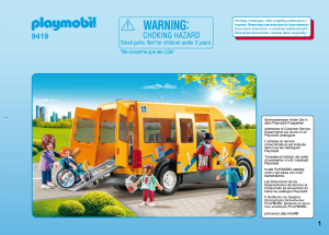 Manual Playmobil set 9419 City Life Transporte Escolar