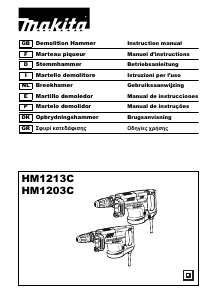 Manual de uso Makita HM1203C Martillo de demolición