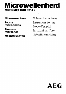 Manual AEG Micromat Duo 3214L Microwave