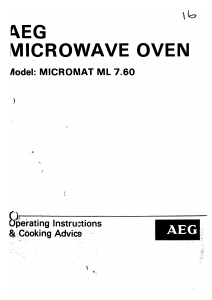 Manual AEG Micromat ML 7.60 Microwave