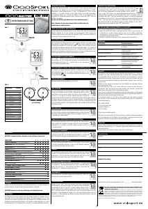 Manual de uso CicloSport CicloMaster CM 108 Ciclocomputador