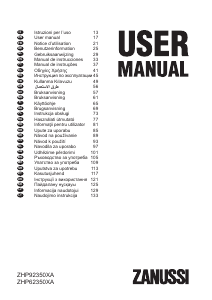 Manual de uso Zanussi ZHP92350XA Campana extractora