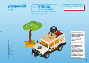 Handleiding Playmobil set 6798 Safari 4x4 met lier