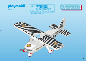 Manuale Playmobil set 6938 Safari Aereo di avvistamento fly-safari