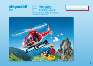 Manual Playmobil set 9127 Outdoor Mountain rescue helicopter