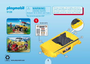 说明书 Playmobilset 9128 Outdoor 山间救援卡车