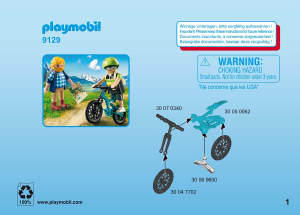 Bruksanvisning Playmobil set 9129 Outdoor Syklist og turgåer