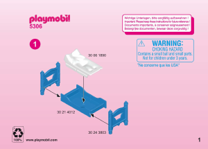 Manual de uso Playmobil set 5306 Modern House Habitación de los Niños