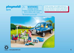 Manuale Playmobil set 9278 Animal Clinic Unità mobile di cura dei cani