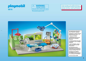 Manuale Playmobil set 9816 Animal Clinic Clinica veterinaria con Raggi-X