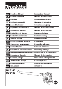 Vadovas Makita DUB143 Lapų pūstuvas