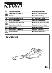 Brugsanvisning Makita DUB362 Løvblæser