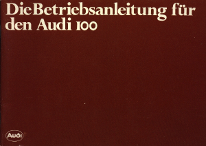 Bedienungsanleitung Audi 100 (1981)