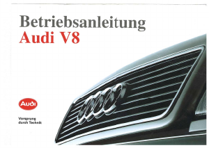 Bedienungsanleitung Audi V8 (1992)