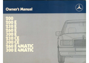 Manual Mercedes-Benz 230 CE (1988)