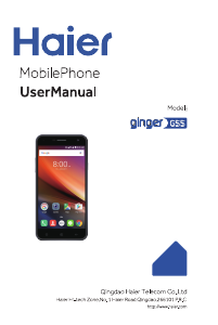 Manual Haier G55 Noir Mobile Phone