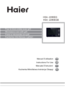 Mode d’emploi Haier HSA-2280EGB Micro-onde