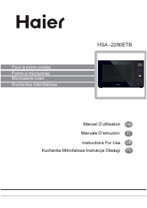 Instrukcja Haier HSA-2280ETB Kuchenka mikrofalowa