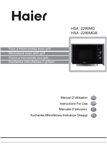 Manual Haier HSA-2280MGB Microwave