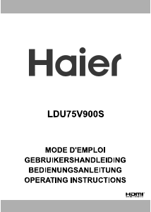 Mode d’emploi Haier LDU75V900S Téléviseur LED