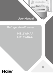 Használati útmutató Haier HB16WBAA Hűtő és fagyasztó