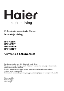 Instrukcja Haier HRF-628IX7 Lodówko-zamrażarka