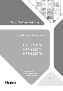 Handleiding Haier HRF-522DG6 Koel-vries combinatie