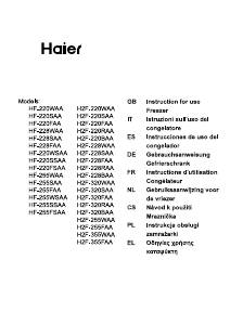 Bedienungsanleitung Haier H2F-255WAA Gefrierschrank