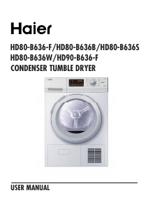 Manual Haier HD80-B636W Dryer