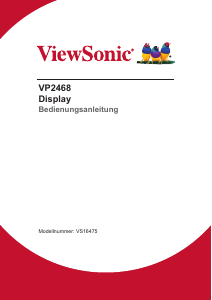 Bedienungsanleitung ViewSonic VP2468 LCD monitor