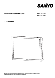 Bedienungsanleitung Sanyo PID-42AS1 LCD monitor