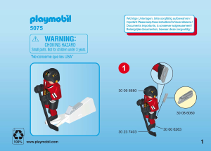 Mode d’emploi Playmobil set 5075 Sports Joueur du NHL Chicago Blackhawks