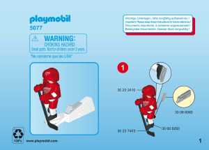 Manual Playmobil set 5077 Sports NHL Detroit Red Wings player