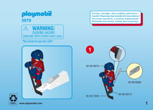 Manual Playmobil set 5079 Sports NHL Montreal Canadiens player