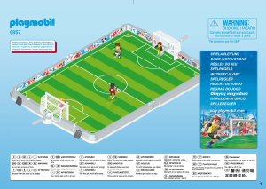 Manual Playmobil set 6857 Sports Mala Campo de Futebol