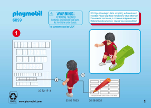Manual Playmobil set 6899 Sports Portuguese soccer player