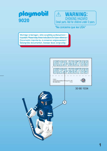 Mode d’emploi Playmobil set 9020 Sports Gardien de but du NHL Winnipeg Jets