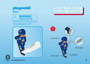 Manual Playmobil set 9023 Sports NHL Edmonton Oilers player