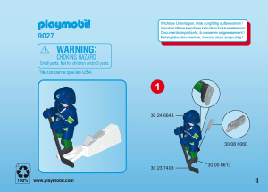 Mode d’emploi Playmobil set 9027 Sports Joueur du NHL Vancouver Canucks