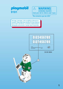 Brugsanvisning Playmobil set 9181 Sports NHL Dallas Stars-målmand