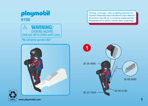 Mode d’emploi Playmobil set 9190 Sports Joueur du Colorado Avalanche