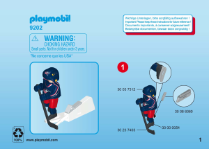 Manual de uso Playmobil set 9202 Sports NHL Columbus Blue Jackets Jugador