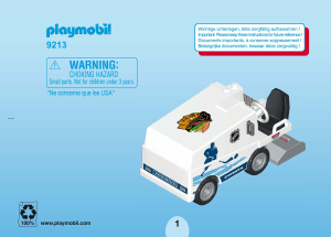 Manual de uso Playmobil set 9213 Sports NHL Zamboni Machine