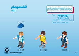 Mode d’emploi Playmobil set 9825 Sports Journalistes et joueur de foot