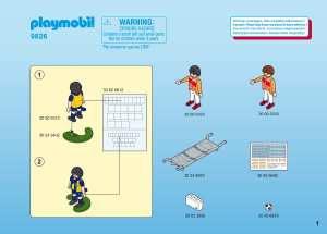 Mode d’emploi Playmobil set 9826 Sports Secouristes et joueur blessé