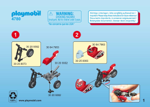 Handleiding Playmobil set 4780 Special Motorracer met vlaggenzwaaier