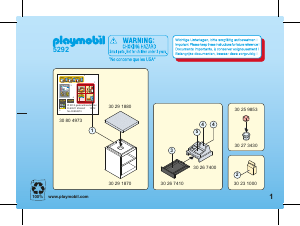 Manual Playmobil set 5292 Special Waitress with cash register