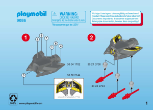 Руководство Playmobil set 9086 Special Небесный рыцарь с самолетом