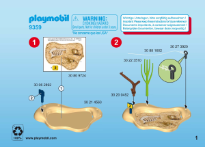 Manual Playmobil set 9359 Special Arqueólogo