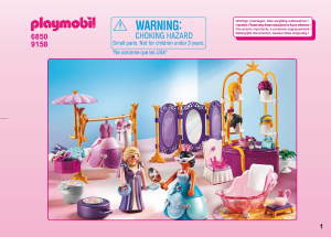 Handleiding Playmobil set 6850 Fairy Tales Koninklijke kleedkamer en schoonheidssalon